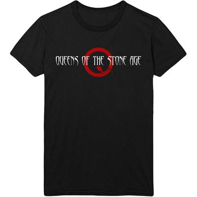 Men's Queens Of The Stone Age Text Logo T-shirt X-Large Black