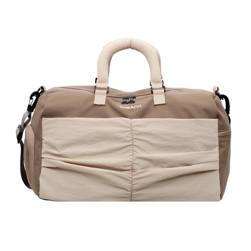 

Спортивная сумка для фитнеса Женская сумка для плавания с разделением на сухое и влажное отделение Большая вместимость Портативная сумка для коротких поездок Дорожная сумка-даффл для хранения вещей в командировке хаки