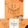 Halloween Skeleton Pendant Necklace And Earrings With Geometric Design For Women