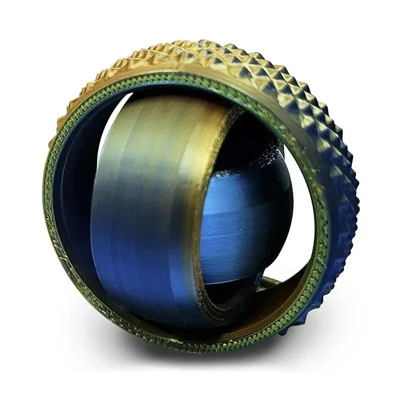 

New 3D Printed Rotating Ball Toy O-Shaped Universal Fingertip Gyroscope Gravity Rotation Anxiety Relief Decompression Cool Toy