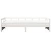 VidaXL Lit de jour avec matelas blanc 90x200 cm bois de pin massif 3321051