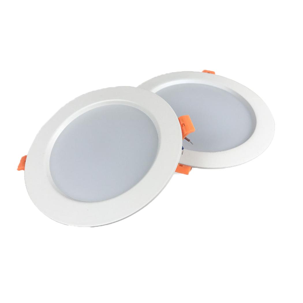 

Светодиодный потолочный светильник AC220V DC5V RGB 6 Вт 9 Вт 12 Вт без драйвера, встраиваемый потолочный светильник, умный встроенный черно-белый точечный светильник для фойе