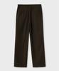 NONBLANK Single-Pleat Wide Fit Jersey Slacks_Dark Brown