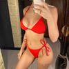 5 Renkler Halter Strappy Nervürlü Bikini Kadın Mayo Kadın Mayo İki parçalı Bikini seti Yüzücü Mayo Yüzmek Bayan