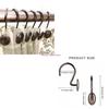 Decorative Bathroom Curtain Rings, Shower Curtain Hangers Stainless Hangers HX6C
