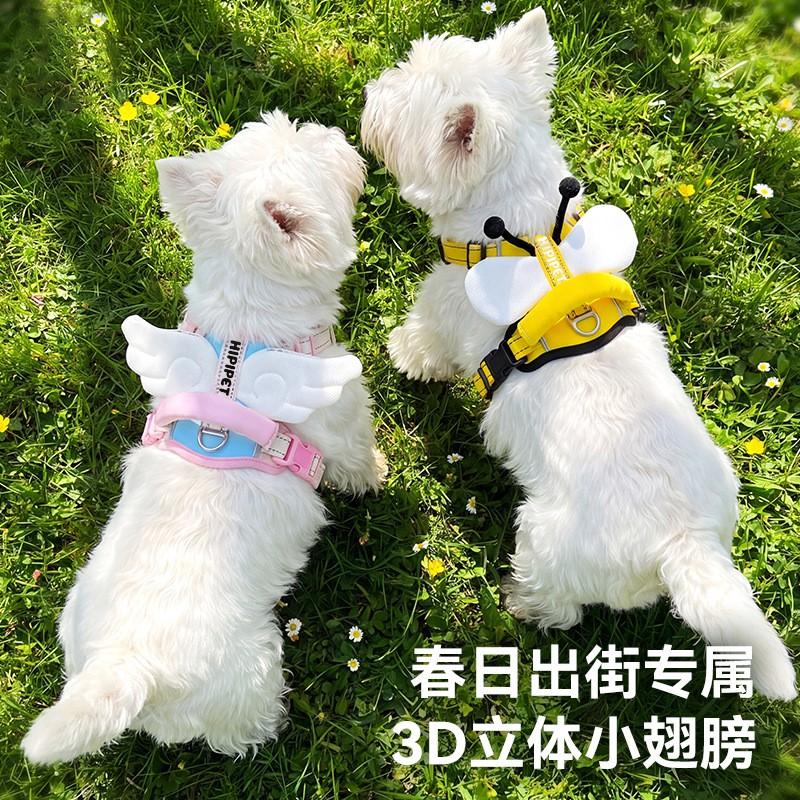 Lightweight Adjustable Dog Harness With Leash Small Medium Breeds Teddy Bichon Outdoor Walking