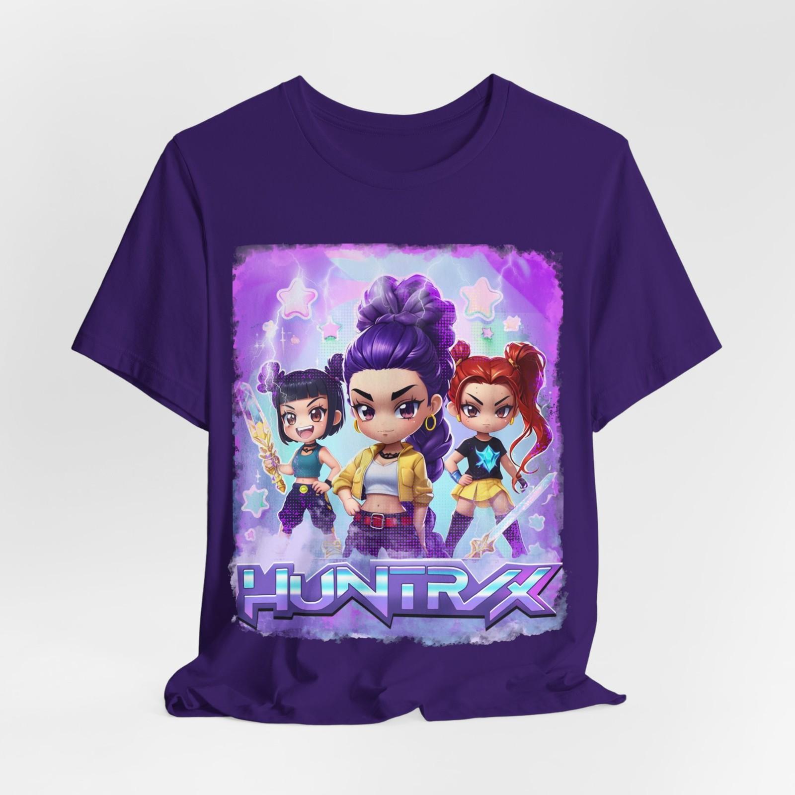 Chibi Style Huntrix Graphic T-Shirt Mens Womens Tees Top Tee Tops, Cute T-Shirt Mens Womens Tees Top, 4XL