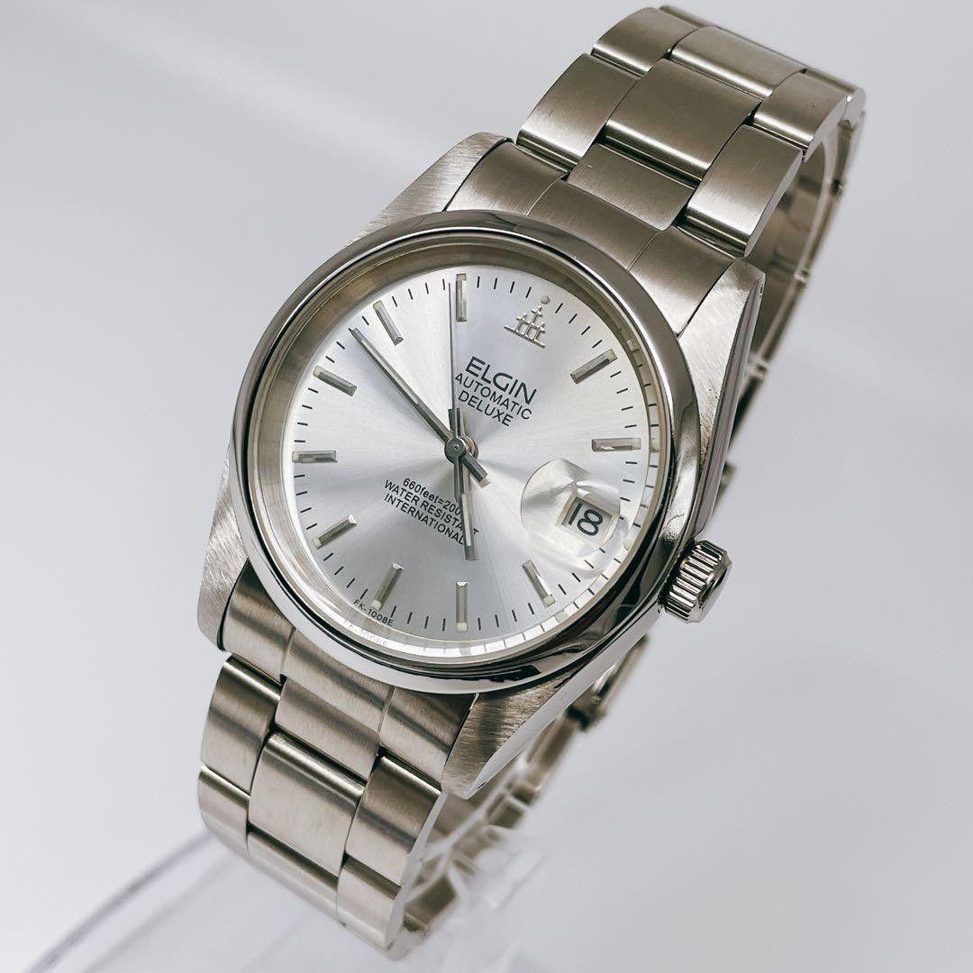 Used Operation ELGIN FK-1008-E Watch Automatic Date Men s Vintage Automatic