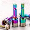 1/4Pcs 8mm Hex Shank Ratchet Socket Adapter, Metal Impact Wrench Converter for Power Drill Hexagonal Screwdriver Bit Tool