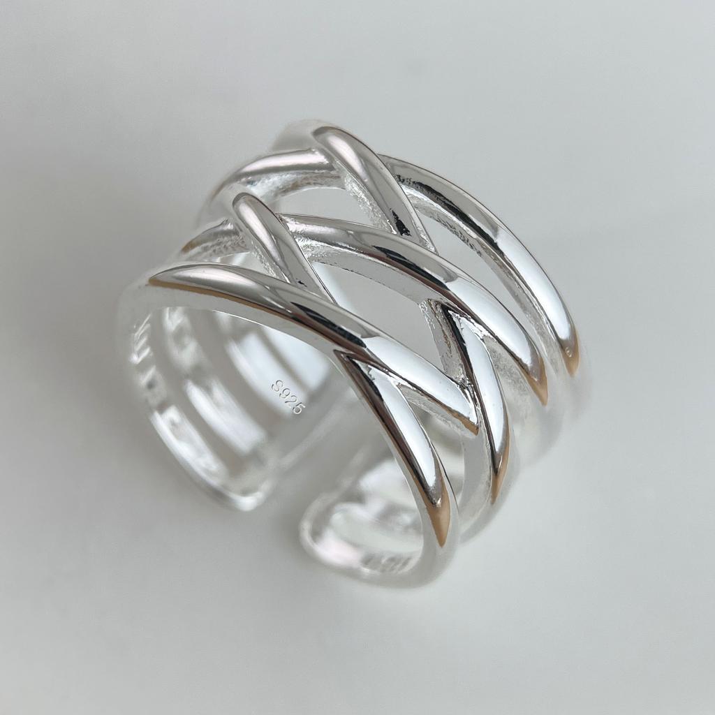 925 Sterling Silver Rings for Women Couple Minimalist Handmade Simple Interware Ring Fine Jewelry Gift Prevent Allergy