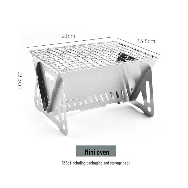 Faltbarer Ultraleichter Edelstahl Outdoor Holzofen - Mehrzweck, Tragbarer Grill & Feuerstelle