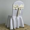 Spandex Chair Sash Solid Color Satin Ribbon Bows Chair Bands  Wedding Banquet Events Decoration