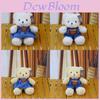 Teddy Bear Plush Toy With Denim Outfit For Couples And Gift Giving