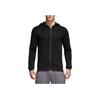 Adidas Logo Print Zip-Up Hooded Jacket Men Outerwear Black BK3717