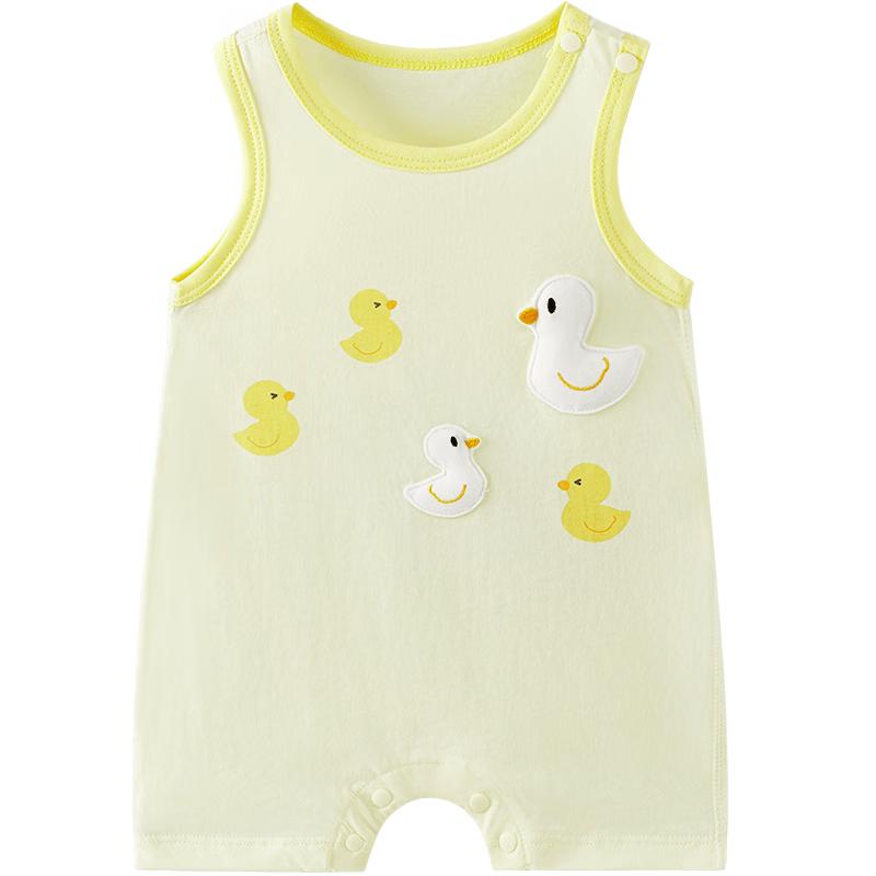 TONGTAI Baby Unisex Pure Cotton Sleeveless Romper 80cm