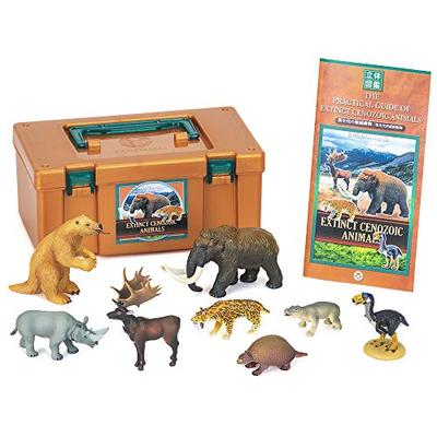 Carolata Extinct Animal Figures, 3D Encyclopedia (Cenozoic Era Animals / 8 Species / Includes Instructions) Realistic Figure Box Toy, Educational Toy,