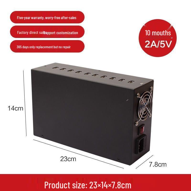 Multi-Port USB Charger Station for Mobile Phones - Fast Charging with 10/20/60 Ports