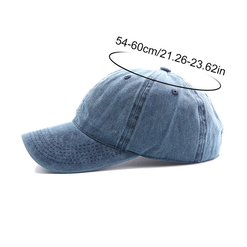 1 Stück gewaschene Baumwolle Sommer Baseballkappe Sport Herren/Damen Verstellbare Sonnenhüte Erwachsene Einfarbig