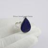 Teardrop Lapis Lazuli Ring, Handmade 925 Sterling Silver, Taurus Birthstone