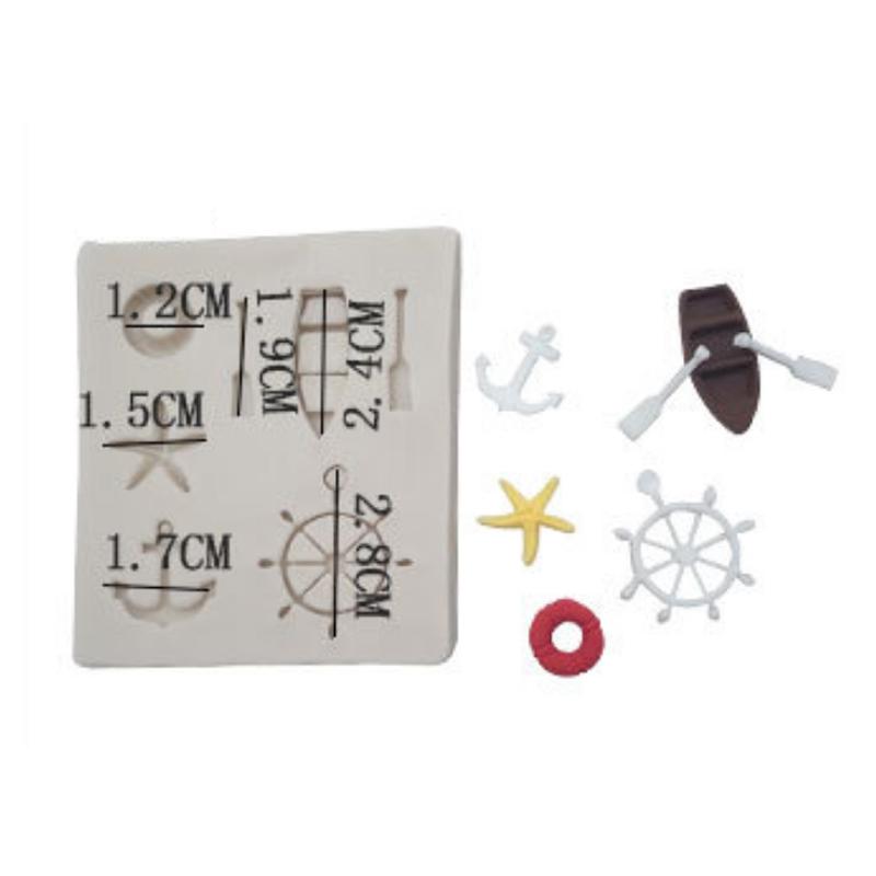 Seagull Boat Anchor Rudder Mould Silicone Mold Fondant Cake Decorating Tool Gumpaste Sugarcraft Chocolate Forms Bakeware Tools