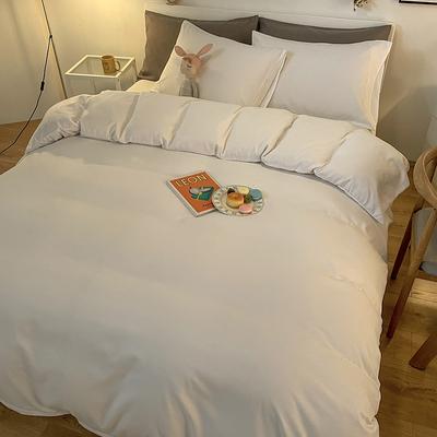 Set de 3 piese, o husă de pilotă de culoare uni + o pereche de fețe de pernă (fără miezuri), lenjerie de pat moale, husă de plapumă pufoasă pentru casă