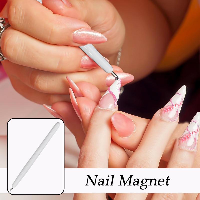 Suction Steel Ball Magnet Pen N ail Art Tools For Art Girl Travel Women Salon Home Nail Magnet Magnetic Nail Gems Picker Tool