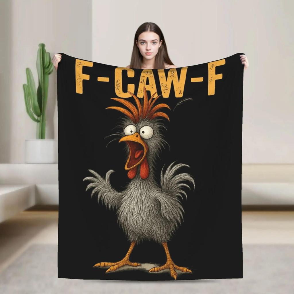 FCawF Funny Cartoon Bird Meme Blanket Super Warm Plush Bedding Throws for Couch Bed Flannel Bedspread Cover for Girls and Boys