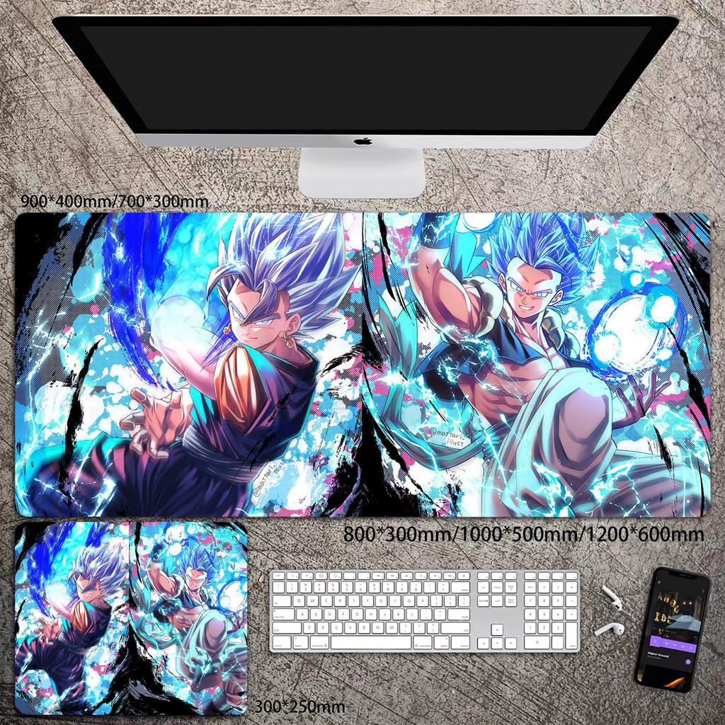 Skórzana podkładka pod mysz do biura Wysoka rozdzielczość Drukowanie Dragon Ball Mata na biurko Uroczy Son Goku Zablokowana krawędź Duży Pogrubiony Mata na biurko komputerowe Podkładka do pisania Klawiatura