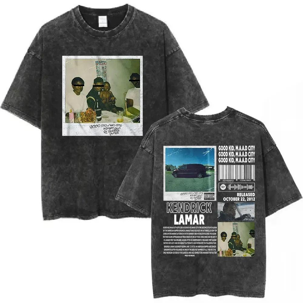 Washed Vintage Rapper Kendrick Lamar & SZA Grand National Tour 2026 T-shirts They Not Like Us Graphic T Shirt Men Hip Hop Tshirt
