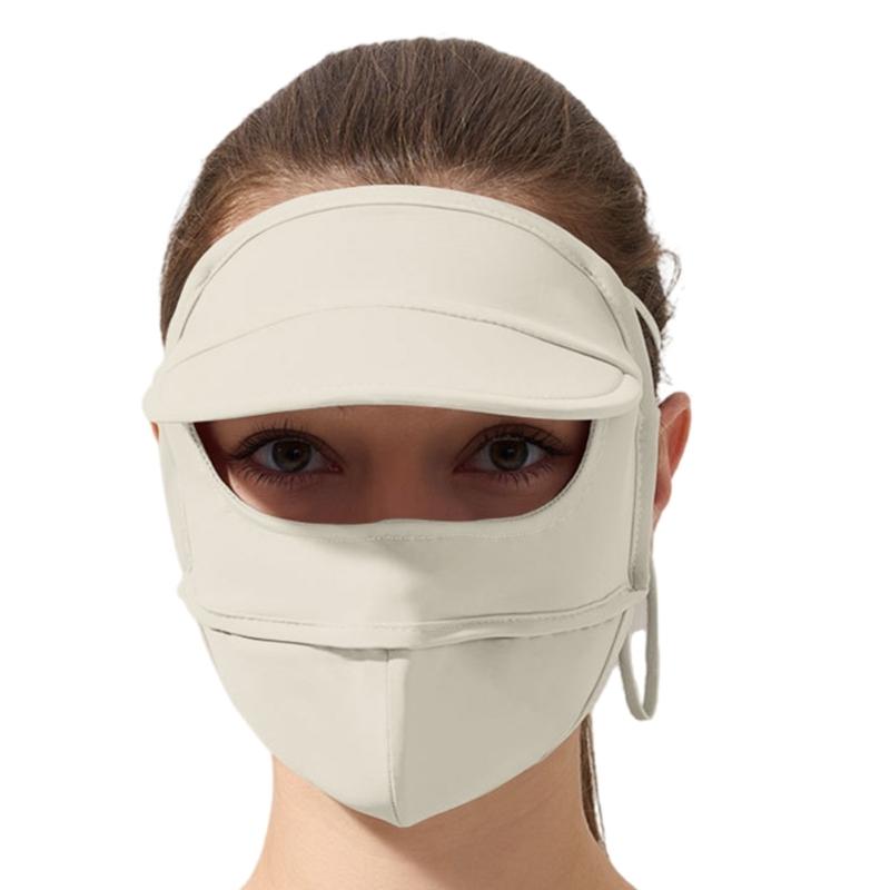 

Sunscreen Dustproof Respirator Outdoor Mountaineering Unisex Face Covering for Women and Girls бежевий