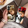 Girl Dog Puppy Matte TPU Mobile Phone Case for OPPO Reno 14 13 12 11 10 9 8 7 6 5 F T Pro 5G Colorful Printing Cover