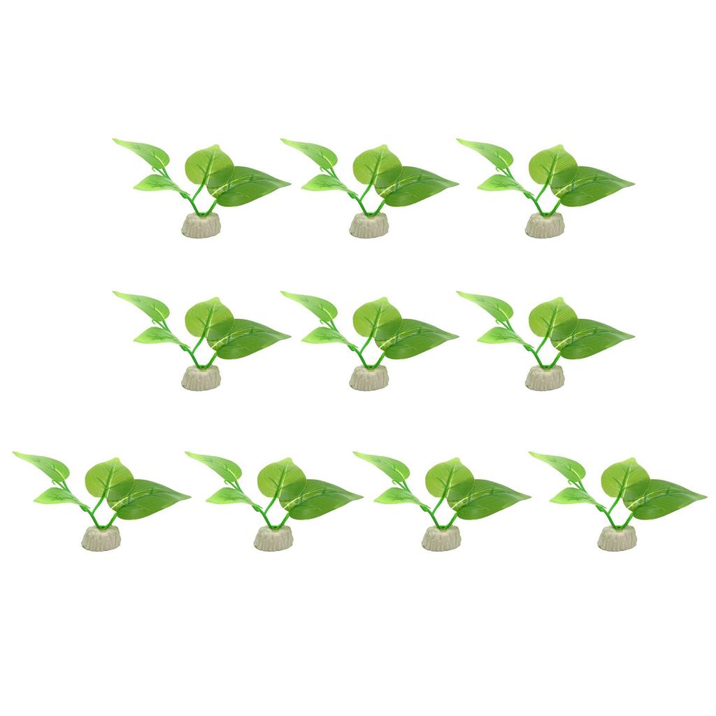 Aquarium Artificial Plants Fishtanks Plastic Plant Vibrant Decorations Landscaping Safety Decor Plant for Shrimp 10PCS