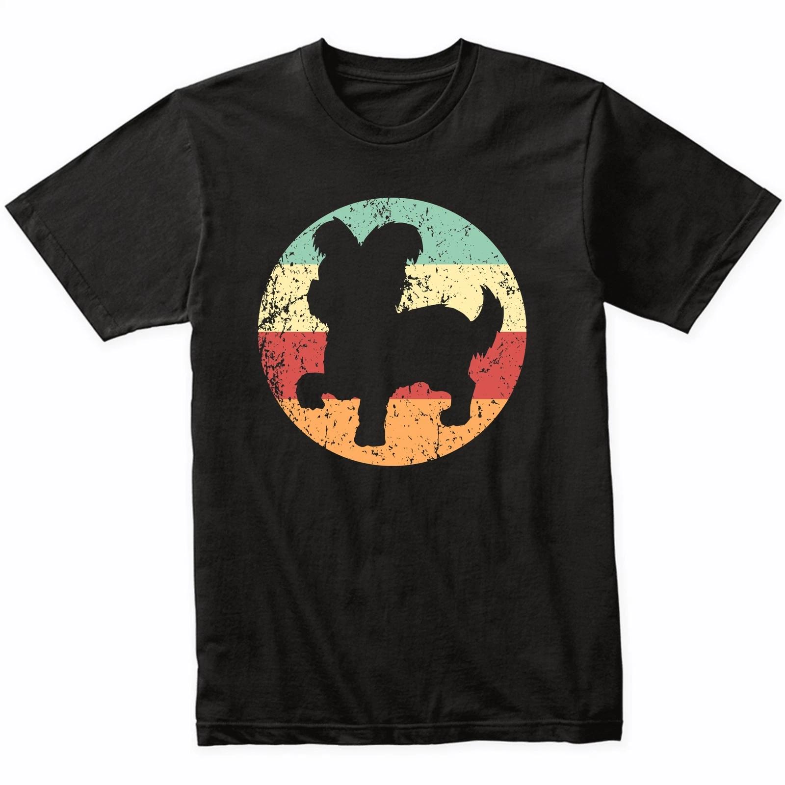 Retro Yorkshire Terrier Dog Breed Icon T-Shirt - Retro Colors 4XL