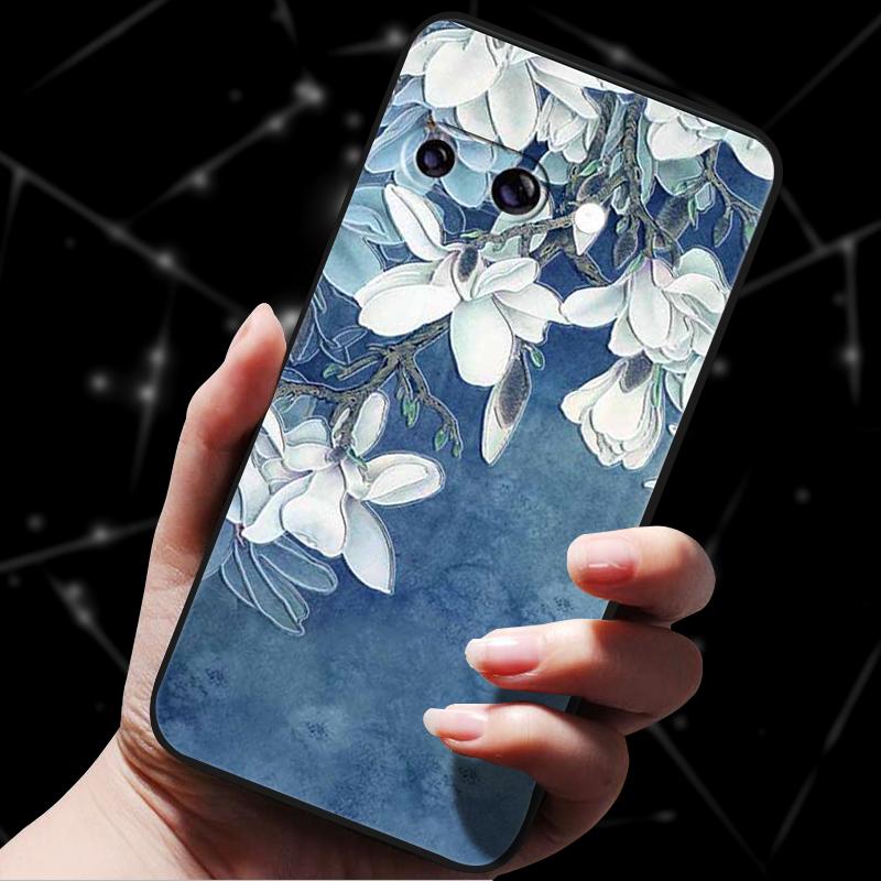 For Google Pixel 9A 5G Case 3D Relief Flower Emboss Soft Silicone various Flower Cartoon Cat Cover For Google Pixel 9a TPU Cases