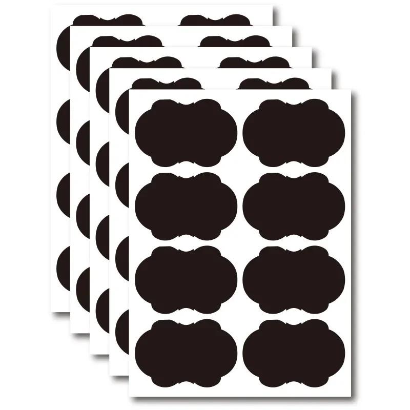 1PCS Blackboard Stickers Waterproof Chalkboard Kitchen Spice Label Sticker Home Jars Bottles Tags Blackboard Labels White Marker