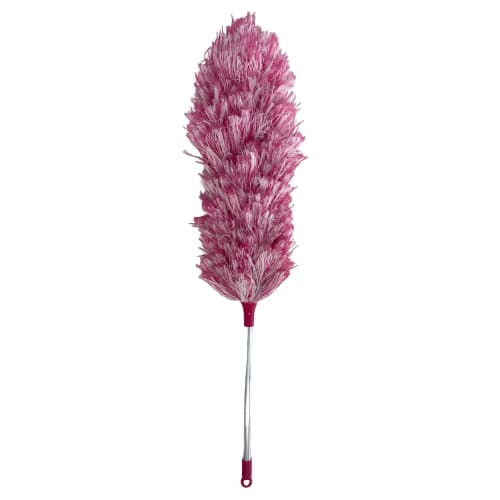 

Nihon Clean Tech Fluffy Duster, Pink, 25cm Diameter, 57cm Total Length, Anti-Static, For Office and Home Use, Dust Removal, Washable