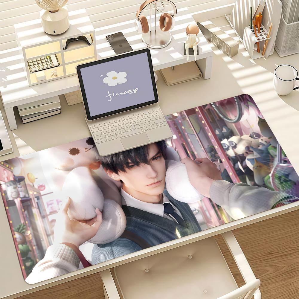 Game Love And Deepspace Zayne Mouse Pad Anti Slip Rubber Edge Locked Thickened Laptop Gaming Desk Mat