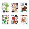 6 Sheets/Set Cartoon Dinosaur Make A Face DIY Stickers for Children Gift Do-it-yourself Assembly Game Sticker Decoration