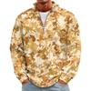 Men's Casual Knit Long Sleeve Pullover with Stand Collar and Ribbed Cuffs