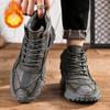 38-46 Large Size Mens Handmade Pattern Leather Comfy Soft Sock Ankle Boots Autumn Winter Men Boots Handmade Leather Shoe