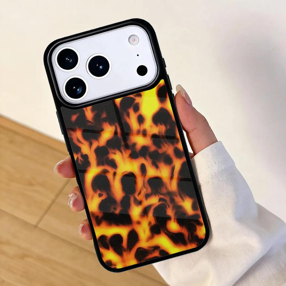 Tortoise Shell Pattern polished Marble Phone Case For Apple iPhone 17 air 16 Pro Max 15 Pro Max 14 13 12 11 Mini Back Cover