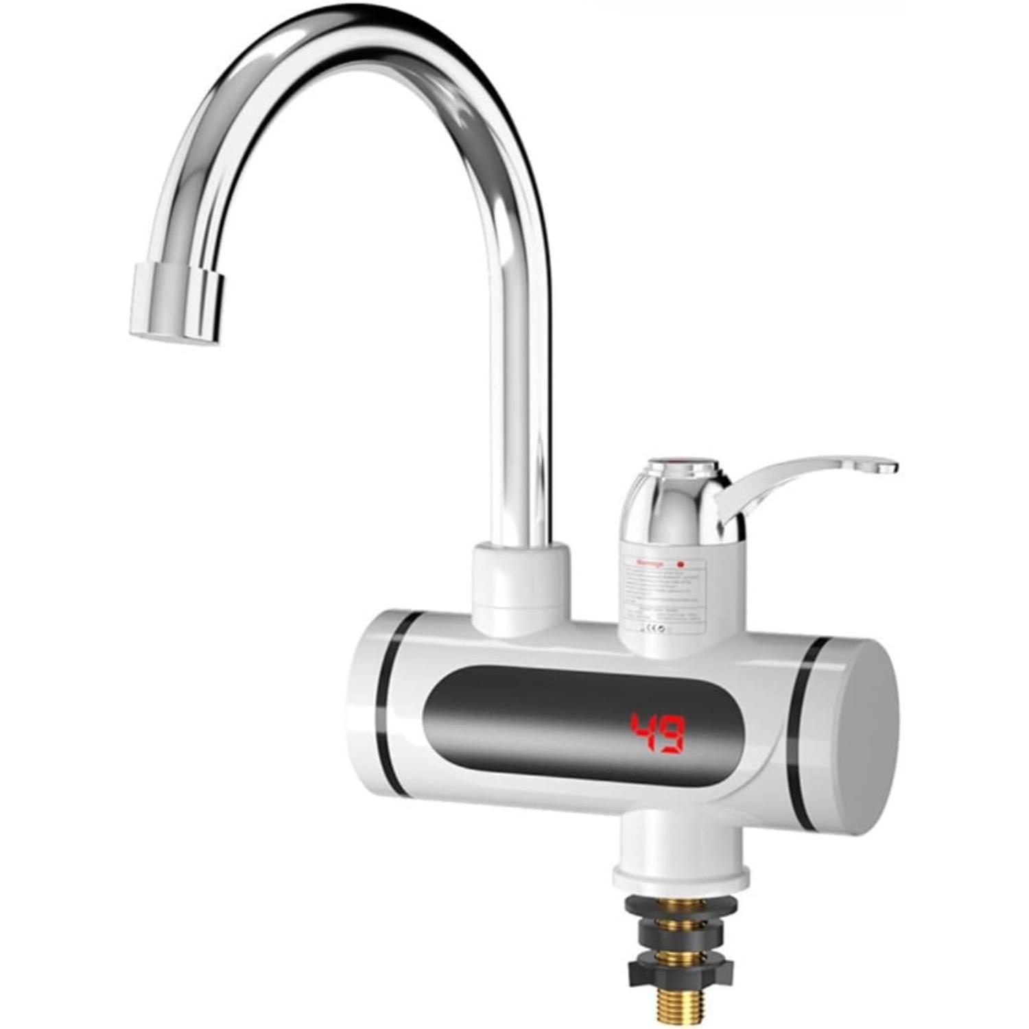 Electric Kitchen Water Heater Tap Instant Hot Water Heater Cold Heating Faucet Tankless Instantaneous Water Heater белый