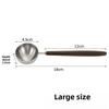 Stainless Steel Walnut Wood Handle Spoon Multi-purpose Measuring Tool for Coffee Bean Milk Powder Kitchen Baking