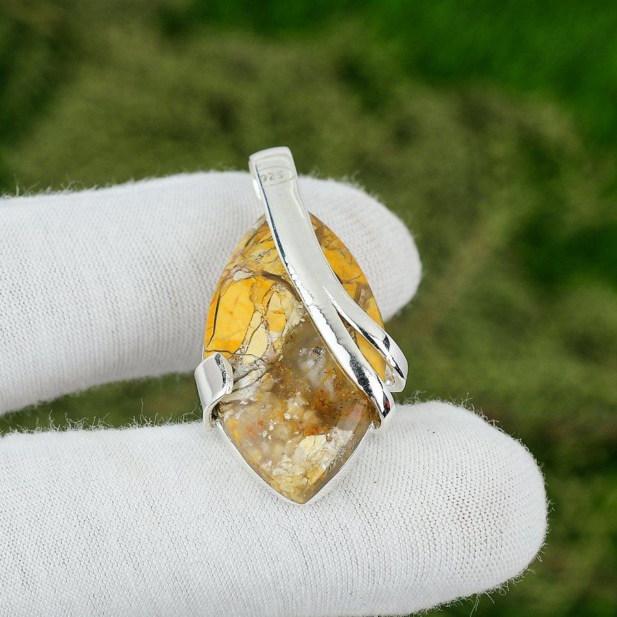 

Sisters Day Sale 925 Silver Brecciated Mookaite Gemstone Mother Pendant Jewelry