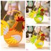 Cartoon Cock Felt Chicken Basket Cut Easter Storage Case Rooster Candy Box  Wedding Ornaments