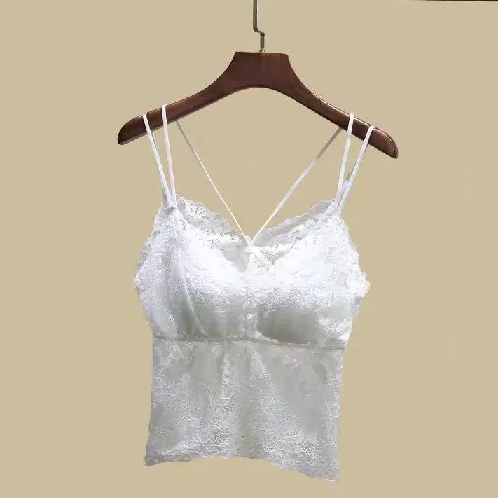 Lace Backless Camisole for Women, Summer Outerwear and Innerwear with Built-In Bra Pads, 2025 New Style Base Layer