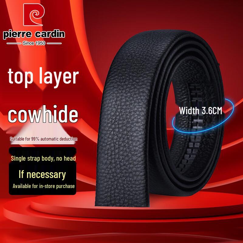 Pierre Cardin Men s First-Layer Cowhide Automatic Buckle Belt 125cm