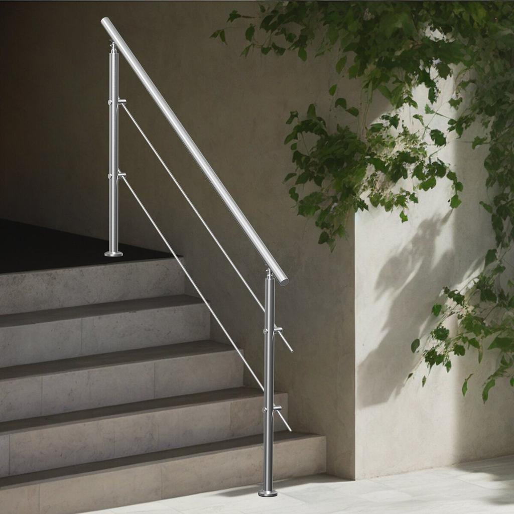 70,9 Zoll Handläufe für Außentreppen 2 Querstangen Treppengeländer für Veranda Deck