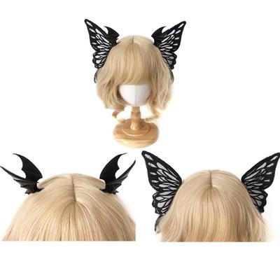 Teufelsflügel Haarspange Lolita Haarspange Schwarze Schmetterling Haarspange Schmetterling Haarspangen Fledermausflügel Haarspange Goth Haarspangen