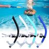 Center-Mount Front Mouthpiece Silicone Swimming Front-Breathing Tube Comfortable Snorkel Diving Tube for Adult Youth Kid